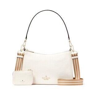 New Kate Spade Rosie Shoulder Bag Pebbled Leather Parchment Multi